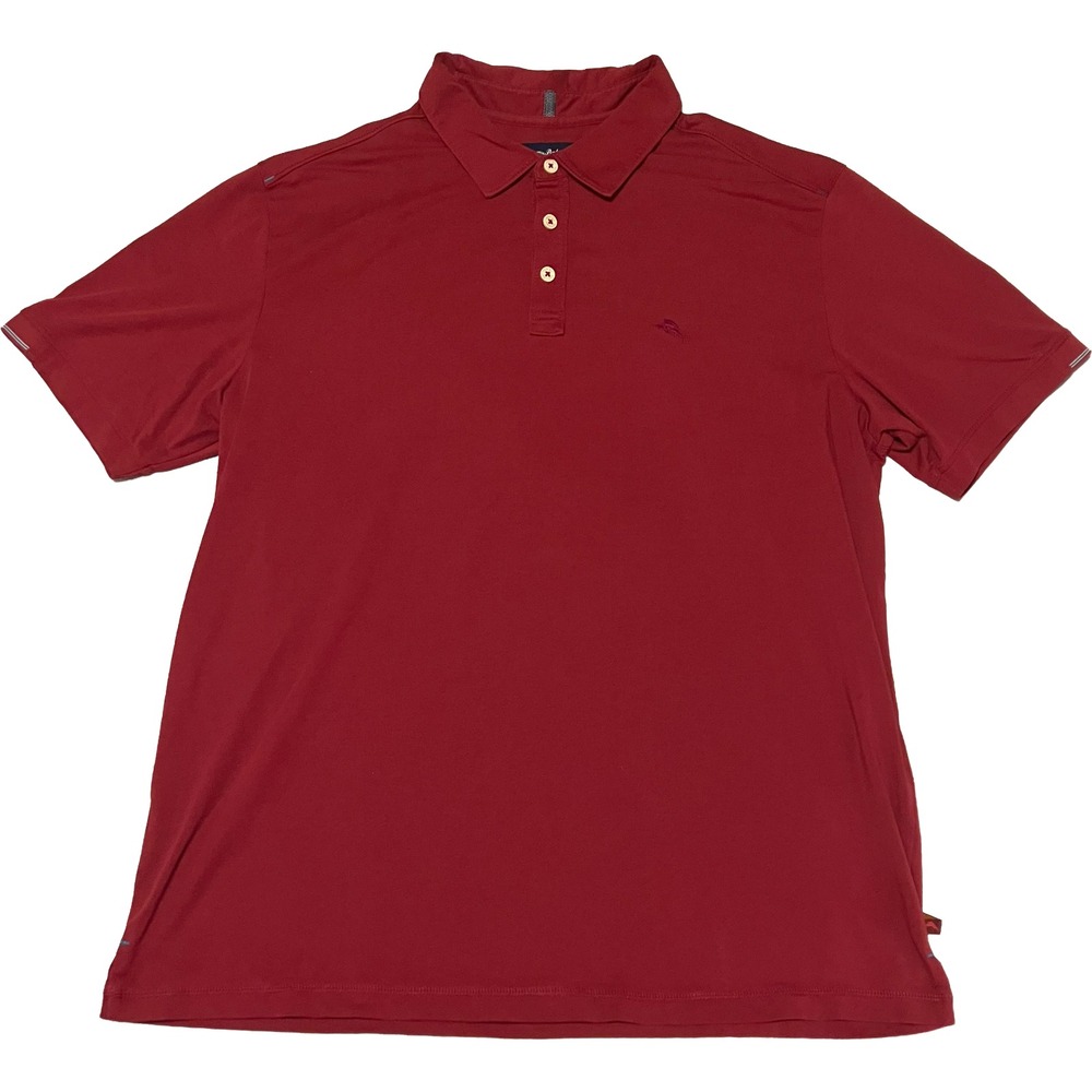 Tommy Bahama IslandZone Polo Shirt Mens XL Red Marlin Performance Golf Casual